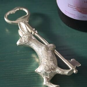 Anthropologie Silver Rabbit Bottle Opener
